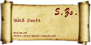 Sütő Zsolt névjegykártya